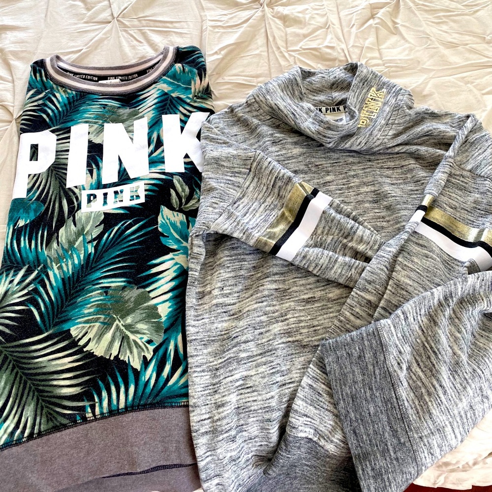 PINK bundle of two sweatshirts